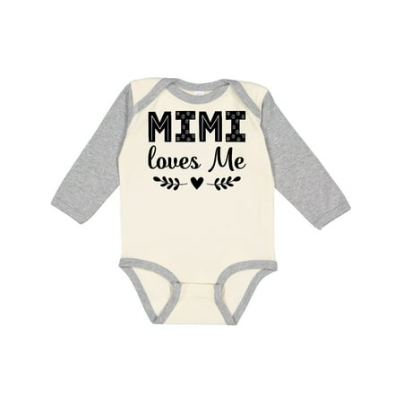 

Inktastic Mimi Loves Me Baby Clothes Girl Girls Long Sleeve Baby Bodysuit