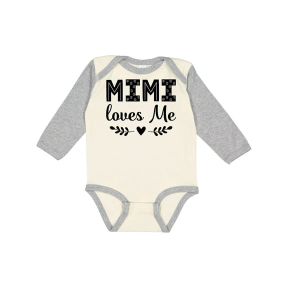 Inktastic Mimi Loves Me Baby Clothes Girl Girls Long Sleeve Baby Bodysuit