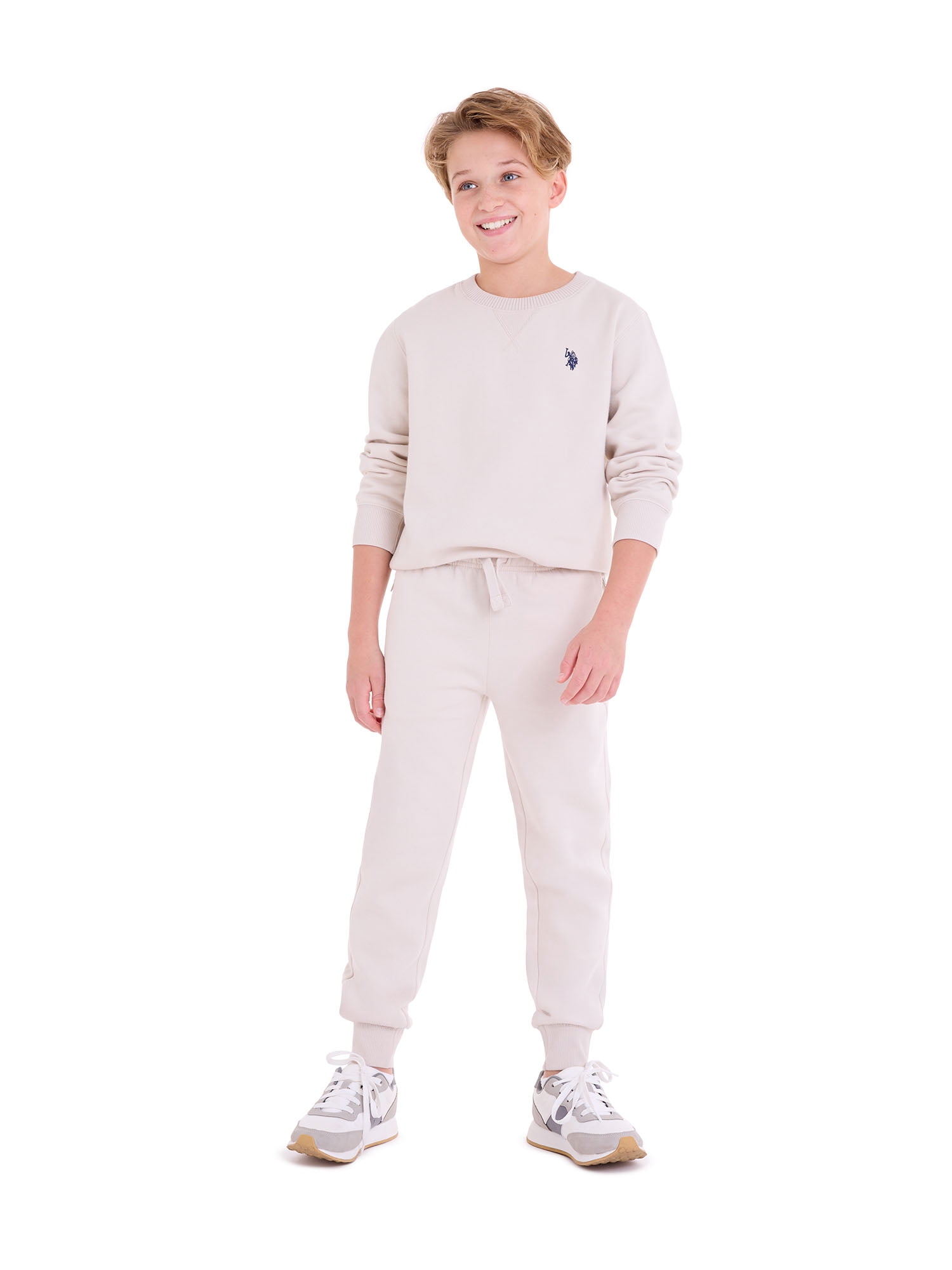 U.S. Polo Assn. Boys Fleece Jogger Pant Zip Pocket, Sizes 4-18