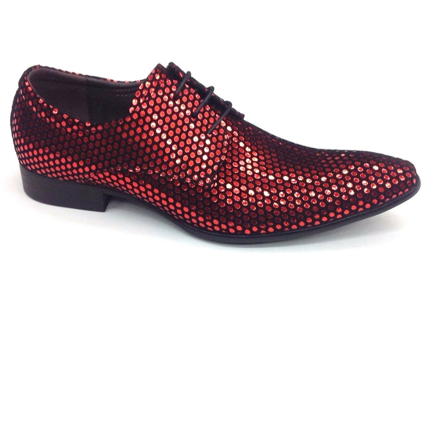 Zota Men Zota Unique Leather Metallic Shoes Point Toe Polka Dot G989