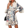 thumbnail image 2 of Vestido Opemiby 2025 de verano blanco estampado boho mini, 2 of 5