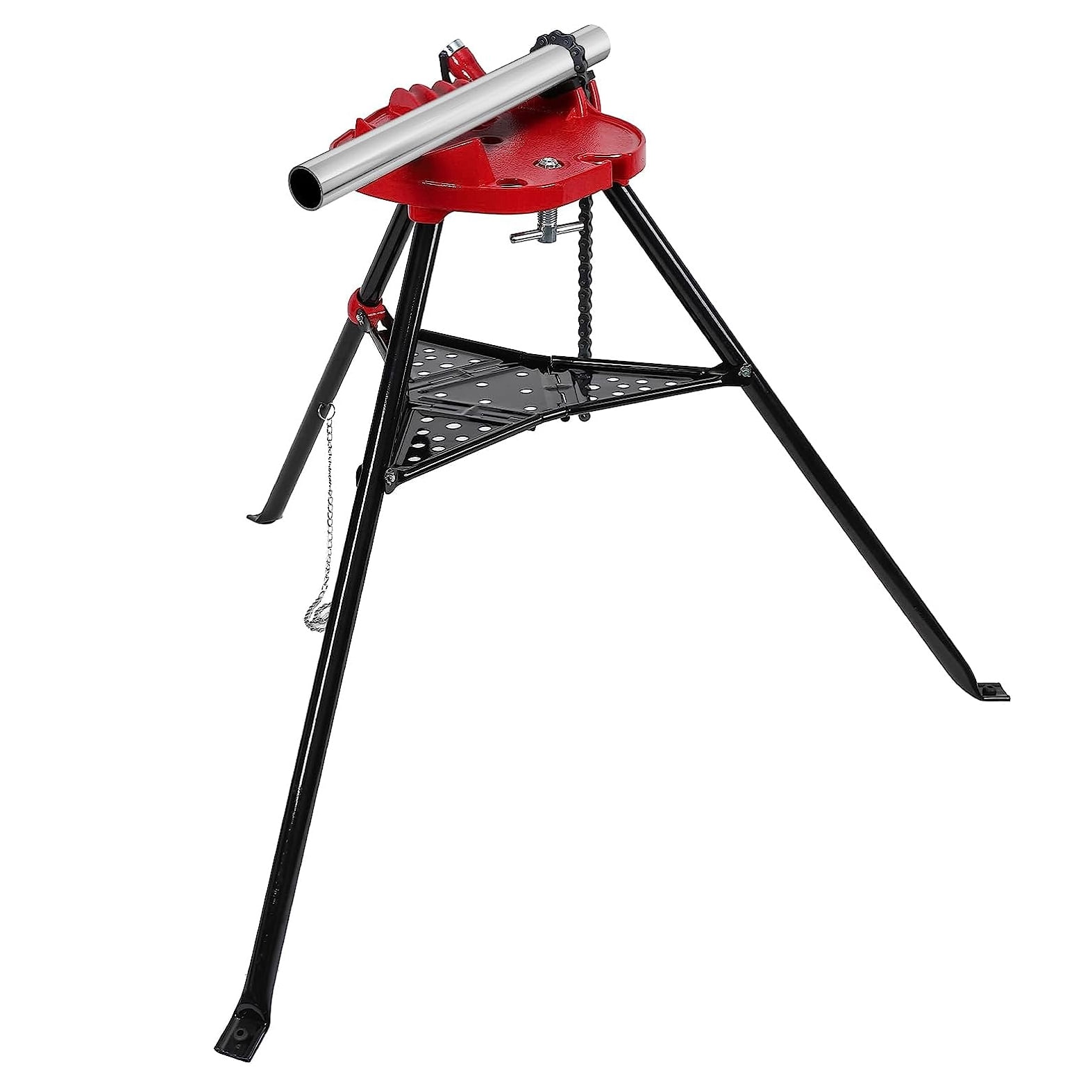 Tzou Tripod Pipe Chain Vise 1/8"6" Capacity, Pipe Stand Portable