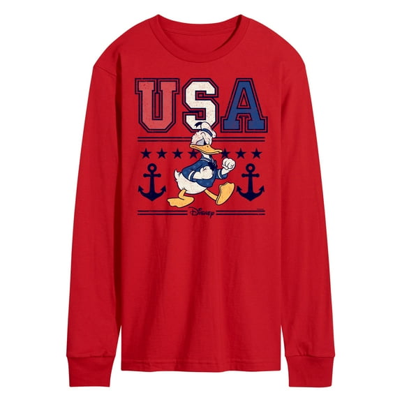 Disney - Americana - Usa Donald  - Men's Long Sleeve T-Shirt
