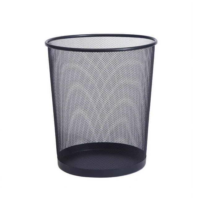 Red de basura, cubo de basura de oficina negro, cubo de basura de acero inoxidable Adepaton WL-00181