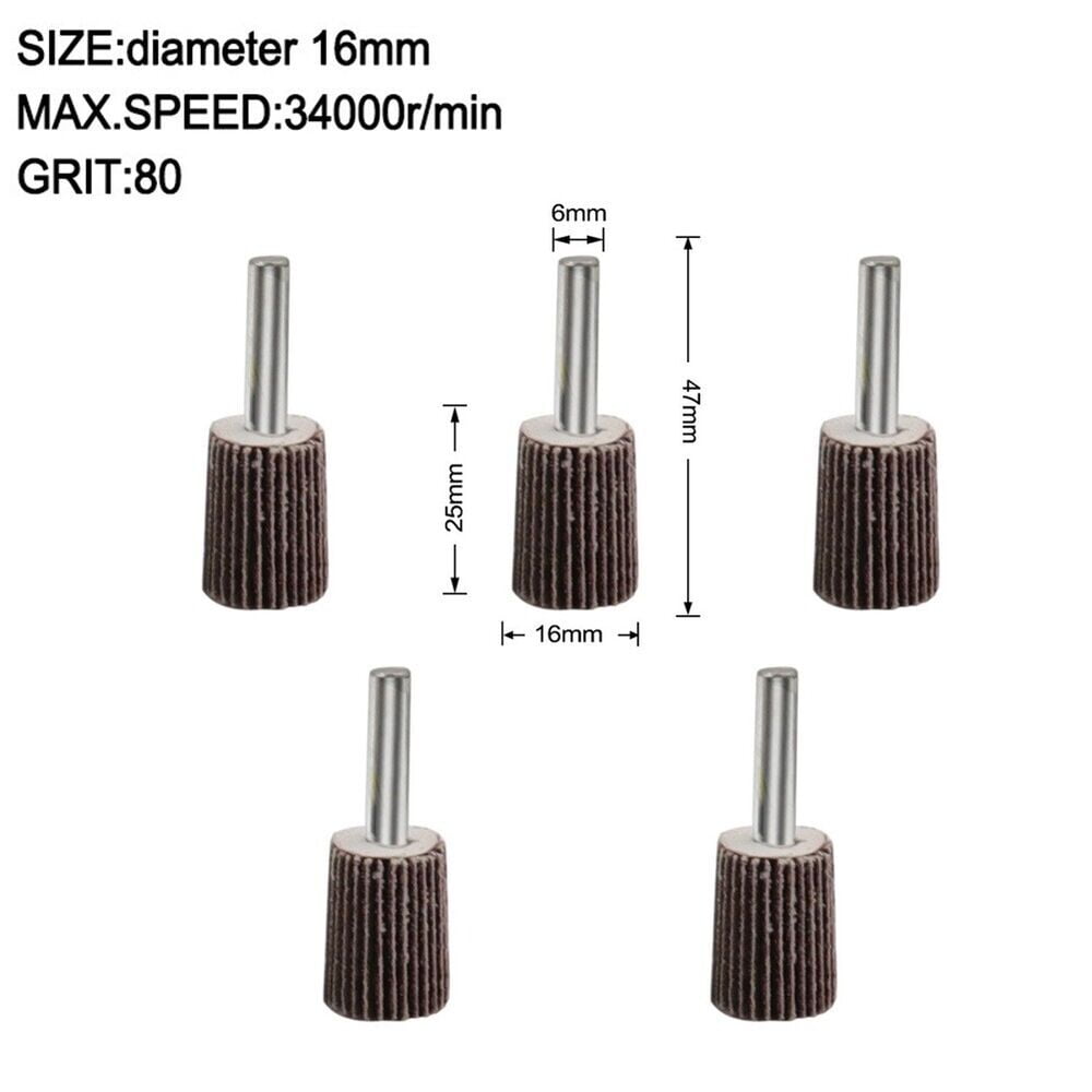 5 Pcs Drill Flap Wheel Sander 1640mm Flapper Sanding Grinding 80 Grit