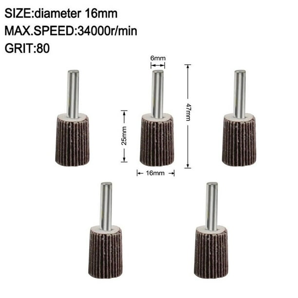 5 Pcs Drill Flap Wheel Sander 1640mm Flapper Sanding Grinding 80 Grit