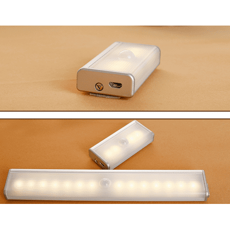 

Led body sensor light home wireless charging induction night light wardrobe light Warm White 233mm