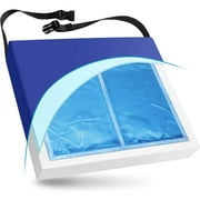 NYOrtho Wheelchair Firm Seat Cushion with Cooling Gel For Coccyx Sores Relief, 22” x 18" x 3"