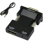 PNGKNYOCN HDMI to VGA Adapter，1080P HDMI Female to VGA Male Adapter Converter with 3.5mm Audio Cable for Computer,