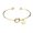 A, variant on Heart Shaped Open Bracelet for Women Adjustable Knotted Letter Jewelry Gift