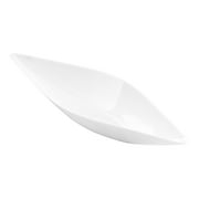Diamond White Plastic Canoe Dish - 5" x 1 1/2" x 3/4" - 100 count box