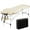 Cream, variant on Topeakmart 3-Fold Adjustable Portable Massage Table with Backrest/Headrest/Armrest/Hand Pallet Black