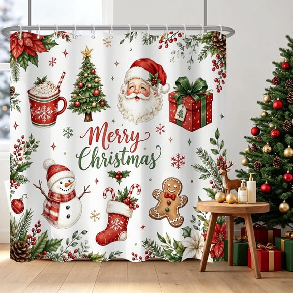 Tchckioa Cute Cartoon Shower Curtain for Bathroom,Waterproof Hooks Bath Curtain,72x72