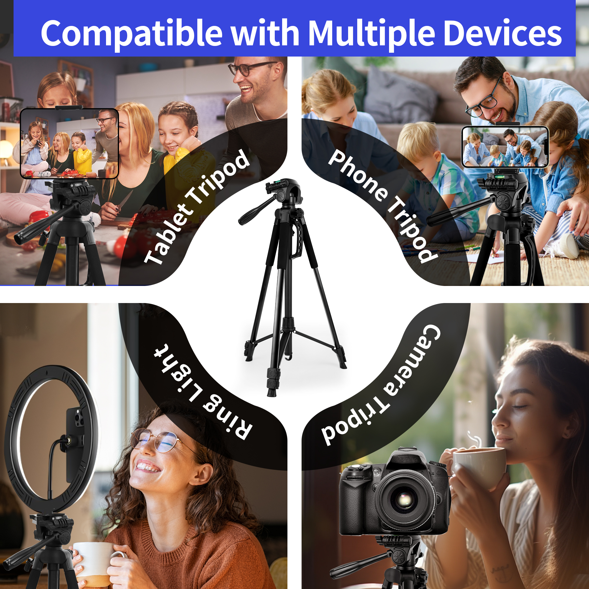 Meromore 63 Inch Tripod Stand with Phone Holder and Remote photo 5