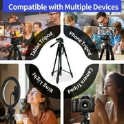 63 Tripod Stand, Camera Tripod with Travel Bag, Extendable Cell Phone Tripod Stand with Wireless Remote and Phone Holder, Compatible with Cameras, Phone & Tablet, Sport Camera