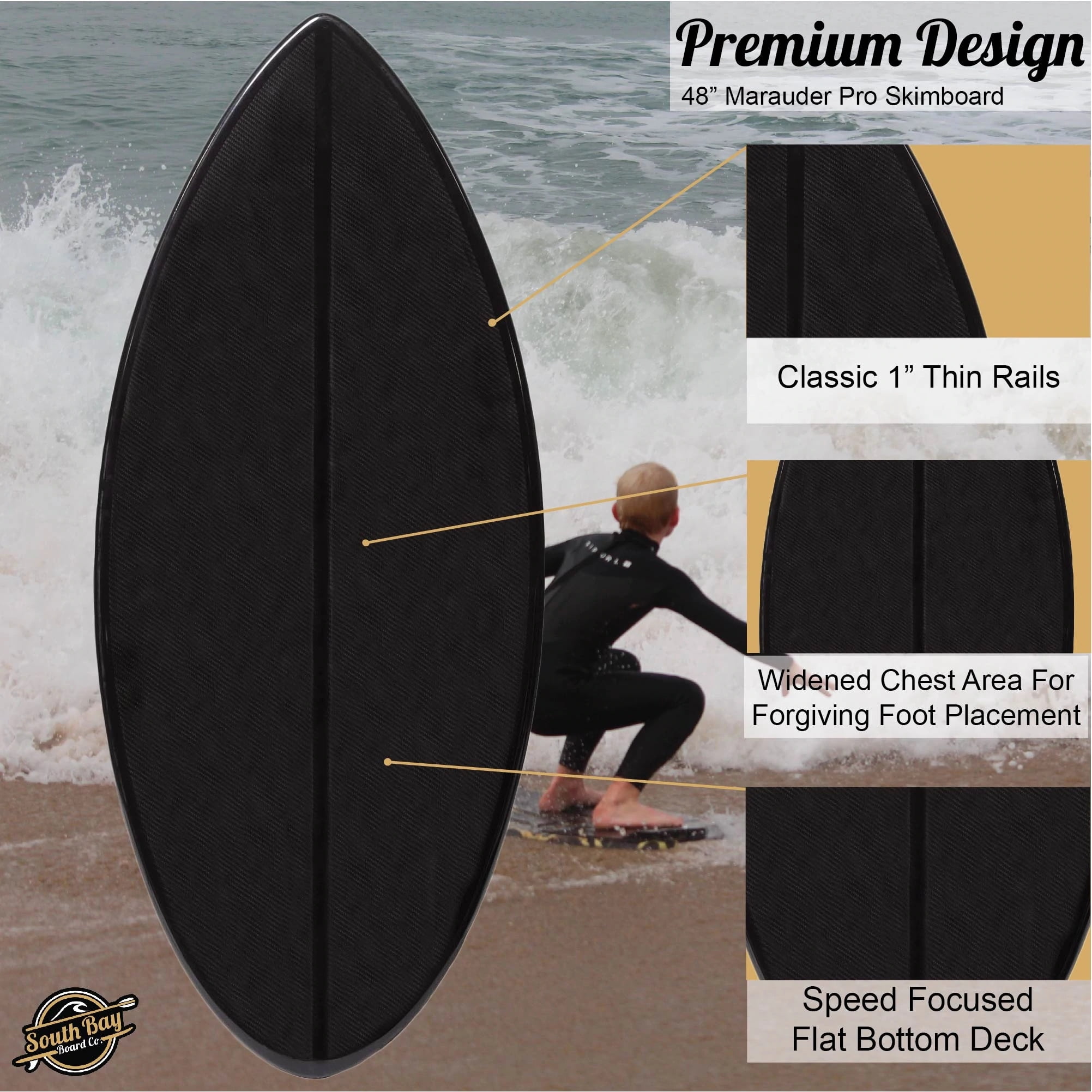Skimboards Sports & Outdoors The 52 Marauder 52 Skimboard Premium