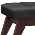 thumbnail image 3 of Draper 40" Wide Modern Tufted Ottoman Bench in Distressed Black Faux Leather, 3 of 8