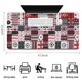 thumbnail image 5 of Long Mouse Pads for Desk,Red Ethnic Geometric Patchwork Pattern Desk Mats on Top Of Desks, Desk Mouse Pad Extra Large with 3mm Non-Slip Base and Stitched Edge for Gaming,Office,Work,Home 47.3"x23.6", 5 of 6