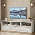 thumbnail image 2 of 70 inch TV Stand for 80" TVs, Modern Entertainment Center with Storage Drawer & Open Shelves, Wood Media Console Cabinet for Living Room Bedroom, White, 2 of 8