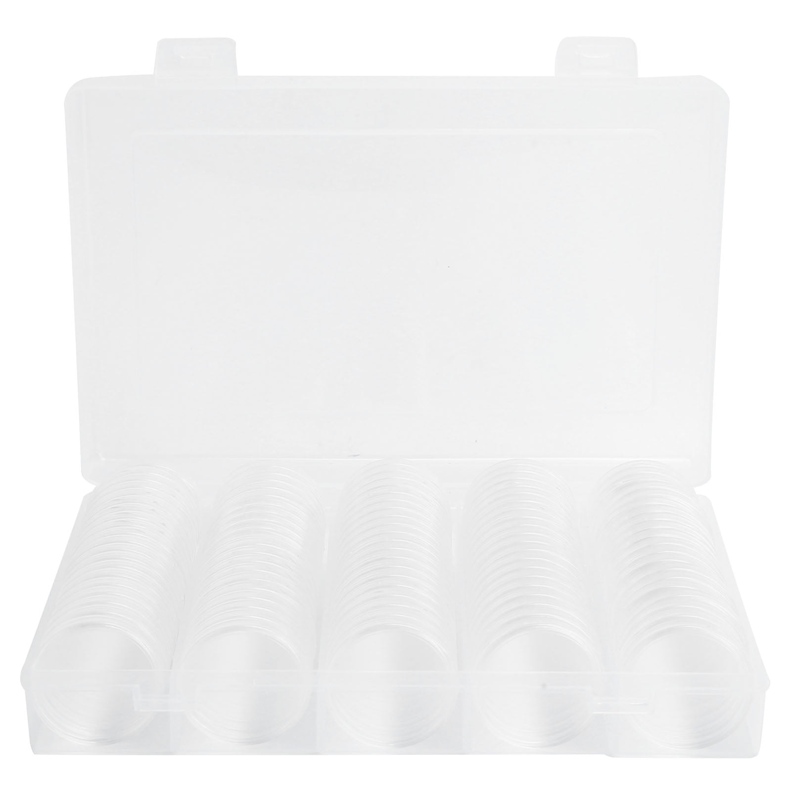 Coin Storage Box, 100PCS Transparent Coin Storage Box Coin Containers