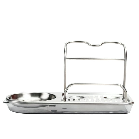 OXO Softworks Stainless Steel Sink Organizer with Brush Holder