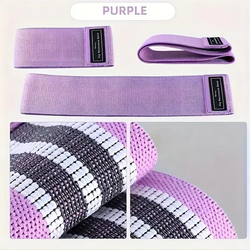 Fabric Resistance Bands, Elastic Glute Hip Thigh Workout Loop Bands for Squat, Yoga and Gym