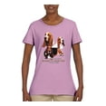 thumbnail image 2 of If It's Not a Bassett Hound Its Just a Dog Gift | Womens Dog Lover Graphic T-Shirt, Light Pink, X-Large, 2 of 3