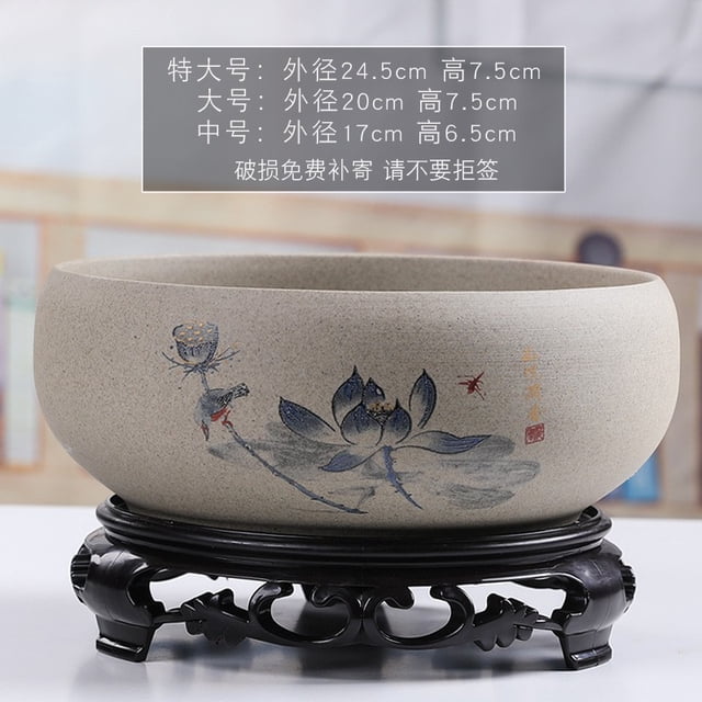Soportes de Plantas para Plantas de Interior Jardín de Oficina de Tazón de Cerámica China de Interior con Soporte Tazón de Bonsai Hidropónico Jardín Interior Y Exterior