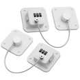 thumbnail image 1 of CHOK 2 Pcs Door Lock Locks for Drawers Combination Refrigerator Freezer Password Security White Stainless Steel Pvc Child, 1 of 6