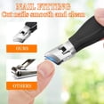 thumbnail image 5 of FEOLGEHLY Stainless Steel Nail Clipper Set, Wide Opening Slant Tip Anti-Splash Nail Cutter, Heavy Duty Fingernail & Toe Nail Clippers for Men Women Adults Seniors, Large Clippers for Thick Nails, 5 of 7