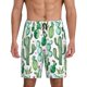 thumbnail image 1 of Balery Cactus Plants1 Pantalones cortos de pijama de punto de algodón para hombre con cinturilla y bolsillos-Medium, 1 of 6