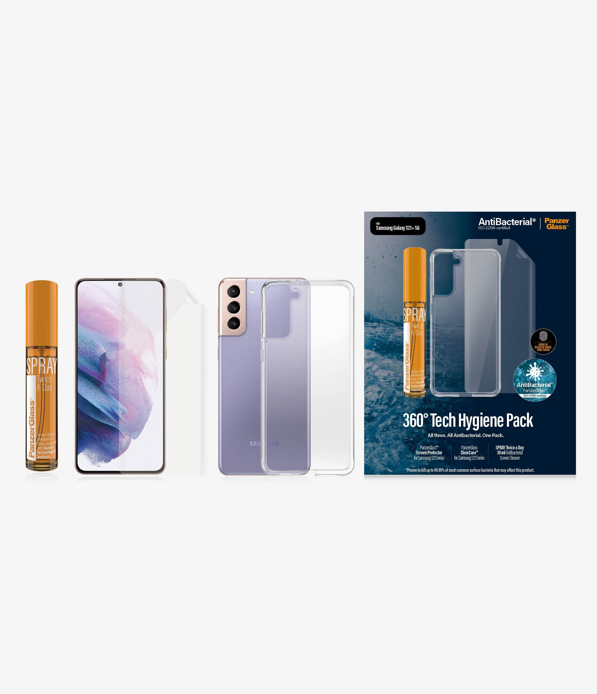 PanzerGlass Samsung Galaxy S21+ Hygiene Pack, Clear