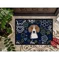 thumbnail image 3 of Carolines Treasures BB5090JMAT 24 x 36 in. Blue Flowers Beagle Indoor or Outdoor Mat, 3 of 4