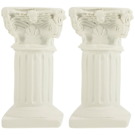 2 Pcs Roman Ruins Fish Tank Ornaments for Aquarium Mini Style