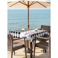 thumbnail image 2 of Outdoor Tablecloth with Umbrella Hole and Zipper, Purple Lavenders Square Table Cloth 60x60 Inch Waterproof Tablecloth, Spring Floral Black Plaid Farmhouse Picnic Table Cover for Patio Camping, 2 of 7