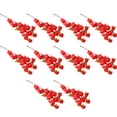 thumbnail image 2 of Flores artificiales Wosthever 10 piezas rama de flor de cerezo decoración interior y exterior Rojo, 2 of 6