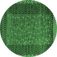 thumbnail image 1 of Ahgly Company Indoor Round Abstract Emerald Green Modern Area Rugs, 5' Round, 1 of 4