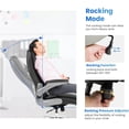 thumbnail image 4 of Dkelincs Big and Tall Office Chair 400 lbs Adjustable Heavy Duty Ergonomic Computer Desk Chair with Armrest, Black, 4 of 9