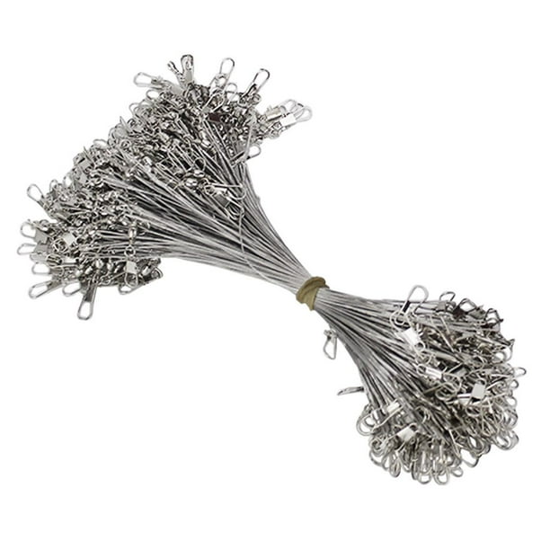 100 piezas de alambre de pesca de acero inoxidable, resistente. 100 piezas blanco