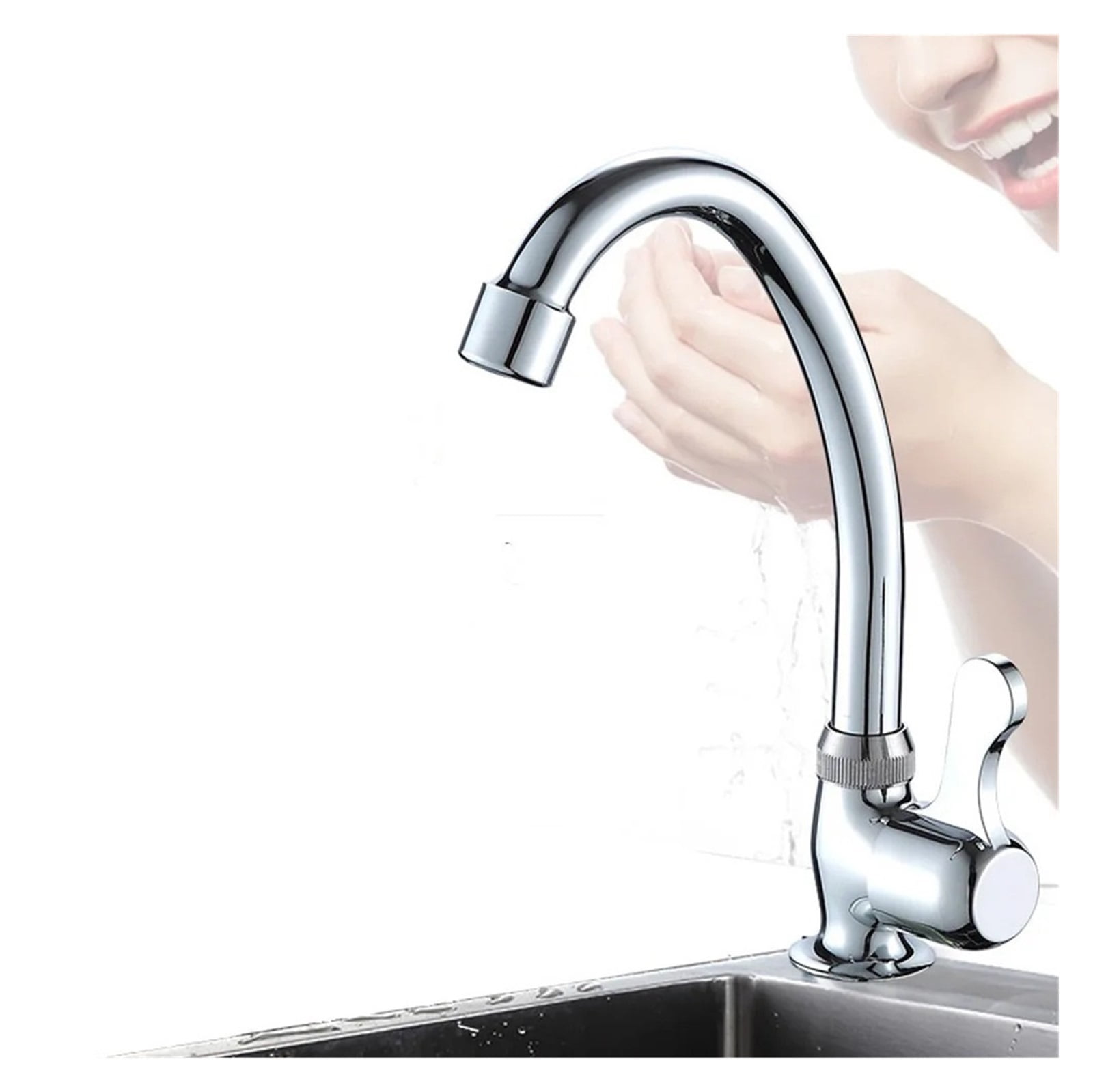 Kitchen Faucet Water Purifier Single Lever Hole Single Cold Tap Plastic Steel Sink Faucet ,Tankless Design