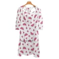 thumbnail image 4 of Robe Évasée Col Carré Élégante Mode Féminine Imprimée Abstraite Bébé Mignonne, 4 of 5