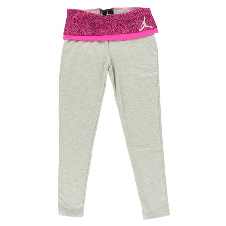 Nike Jordan Girl - Nike Jordan Girls Yoga Leggings Heather Grey Pink