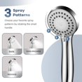 thumbnail image 3 of Shower Head ” High Pressure Rain/Hand Shower Combo with ” Extension Arm Function Hand Shower LeakProof Shower Head with Holder/Shower Hose Height/Angle Adjustable(” Chrome Pla, 3 of 6