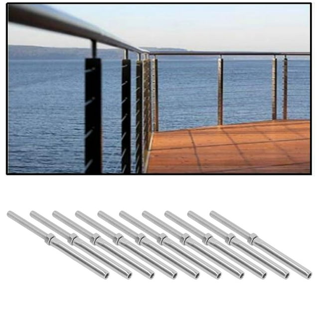 Vis à Décalage de Filetage, Acier Inoxydable Haute Résistance 10 Pcs Sans Blocage Vibration Polie Kit de Vis à Décalage de Rail pour Entrepôt