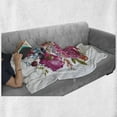 thumbnail image 6 of Shabby Flora Soft Flannel Fleece Throw Blanket, Gentle Summer Flora Hyacinths Blackberry and Peonies Victorian Vegetation, Cozy Plush for Indoor and Outdoor Use, 50" x 60", Multicolor, by Ambesonne, 6 of 6