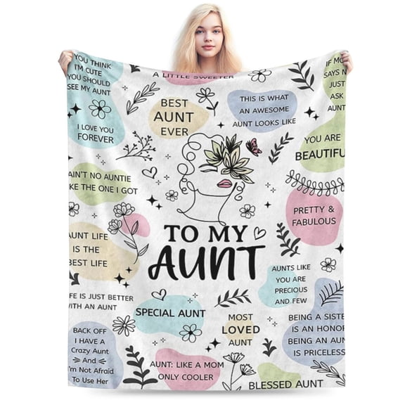 Aunt Gifts for Birthday, to My Aunt Gifts Blanket, Auntie Gift Ideas 50x40