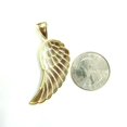 thumbnail image 6 of 10k Yellow Gold Single Angel Wing Pendant Diamond Cut Unisex fine jewelry 3.7g, 6 of 12