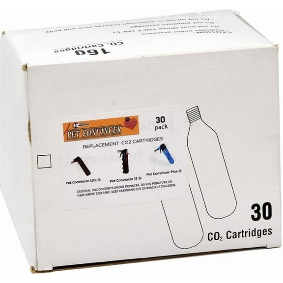RedRock Bark Control Training Aid CO₂ Cartridge Refills, 30-Pack – Fits Pet Convincer, PC II, Plus & Lite