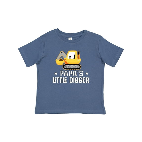 Inktastic Papa Little Digger Construction Truck Boys Baby T-Shirt