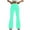 Green, variant on WIZUTIZ Womens Leggings Oversized Trendy Fitted Flared Yoga Pants Stretch Elastic High Waist Full Length Trousers Solid Sweatpants for Ladies Seamless Birthday Blue